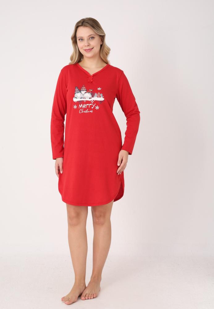 Camasa de noapte Craciun,Imprimeu Merry Christmas,En-gros